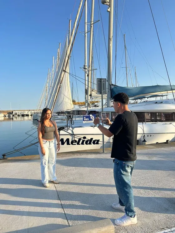 Grabación en un puerto deportivo